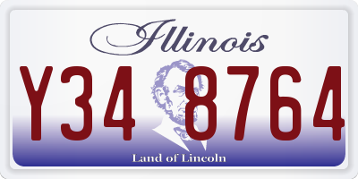 IL license plate Y348764