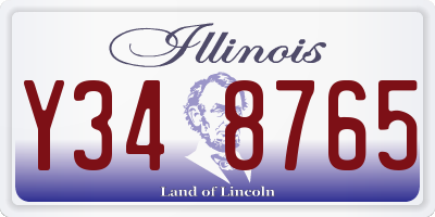 IL license plate Y348765