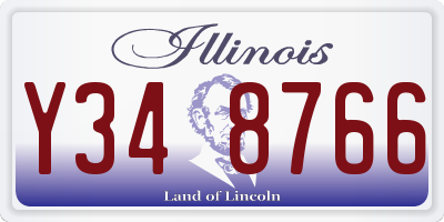 IL license plate Y348766