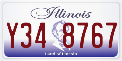IL license plate Y348767