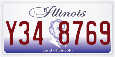 IL license plate Y348769