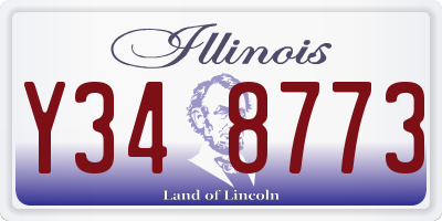IL license plate Y348773