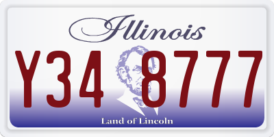 IL license plate Y348777