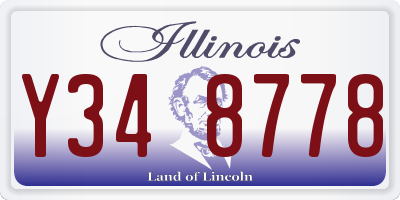 IL license plate Y348778