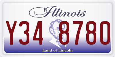IL license plate Y348780
