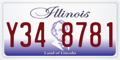 IL license plate Y348781