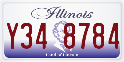 IL license plate Y348784