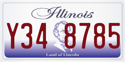 IL license plate Y348785