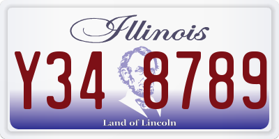 IL license plate Y348789