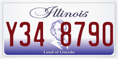 IL license plate Y348790