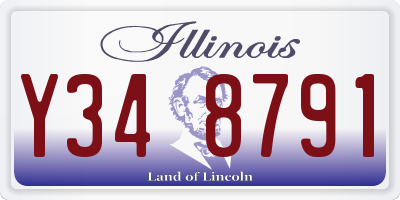 IL license plate Y348791