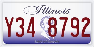 IL license plate Y348792