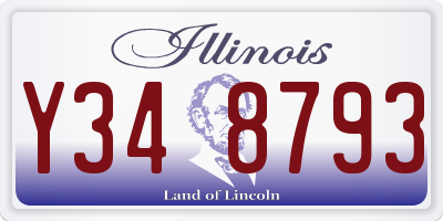IL license plate Y348793