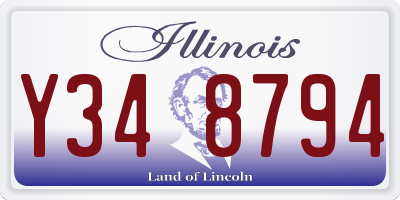 IL license plate Y348794