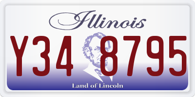 IL license plate Y348795