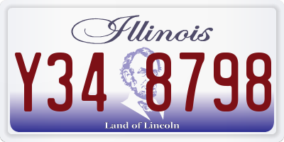 IL license plate Y348798