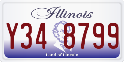 IL license plate Y348799