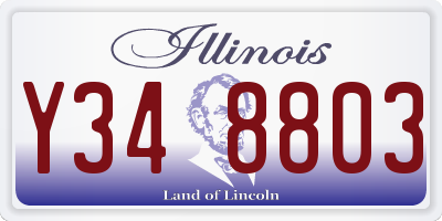 IL license plate Y348803