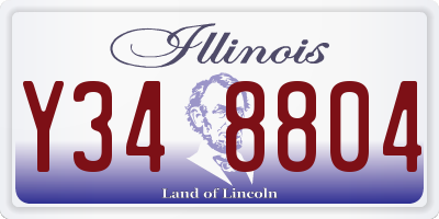 IL license plate Y348804