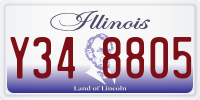 IL license plate Y348805