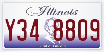 IL license plate Y348809