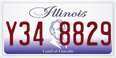 IL license plate Y348829
