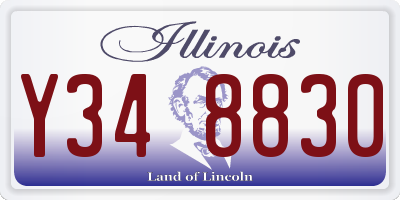 IL license plate Y348830