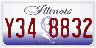 IL license plate Y348832