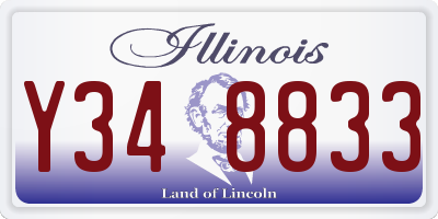 IL license plate Y348833