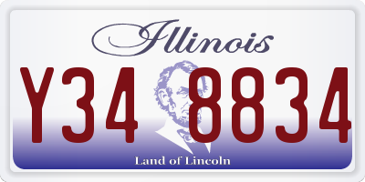IL license plate Y348834