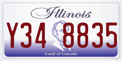 IL license plate Y348835