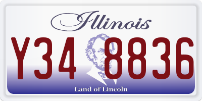IL license plate Y348836