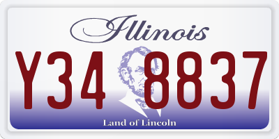 IL license plate Y348837