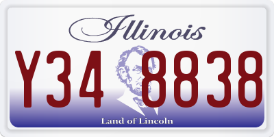IL license plate Y348838