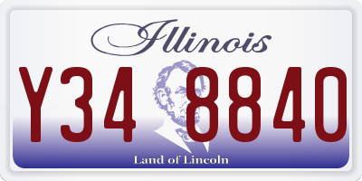 IL license plate Y348840