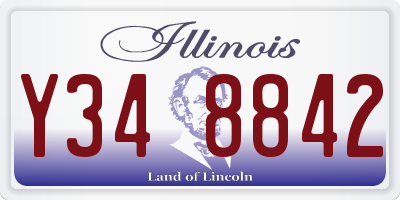 IL license plate Y348842