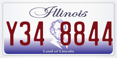 IL license plate Y348844