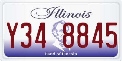 IL license plate Y348845