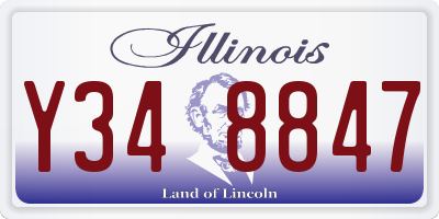 IL license plate Y348847