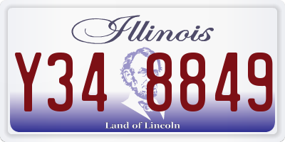 IL license plate Y348849
