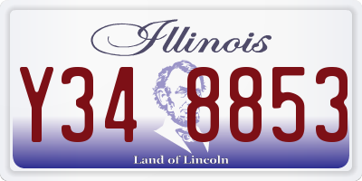 IL license plate Y348853