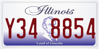 IL license plate Y348854