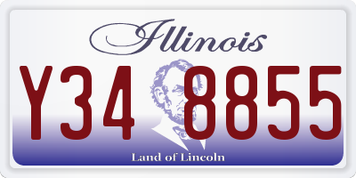IL license plate Y348855
