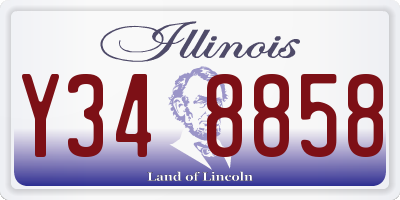 IL license plate Y348858