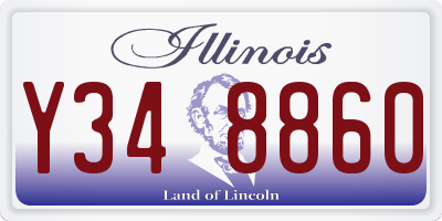 IL license plate Y348860