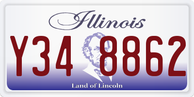 IL license plate Y348862