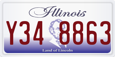 IL license plate Y348863