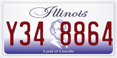 IL license plate Y348864