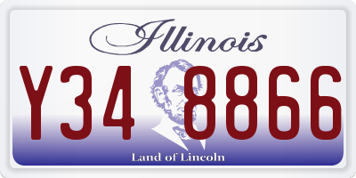 IL license plate Y348866