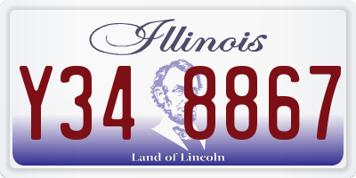 IL license plate Y348867